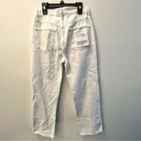 Le Jane high-rise straight-leg jeans, Distressed White, Size 25, NWT - Picture 6 of 8